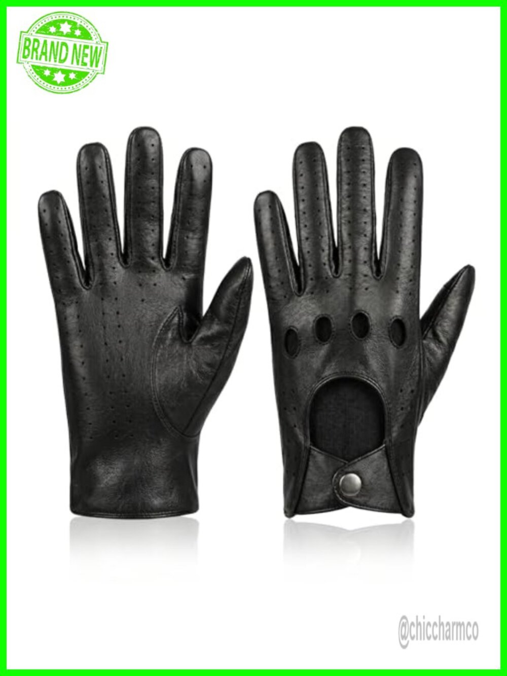 Men's Cowhide Leather Driving Gloves Touchscreen Unlined Thin Soft Gloves for